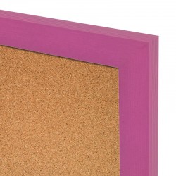 Korková tabuľa v drevenom ráme - ružová WOOD (60x40 cm)