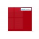 Sklenená magneticko suchostierateľná tabuľa - červená GLASS (45x45 cm)