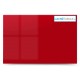 Sklenená magneticko suchostierateľná tabuľa - červená GLASS (60x40 cm)