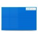 Sklenená magneticko suchostierateľná tabuľa - modrá GLASS (60x40 cm)