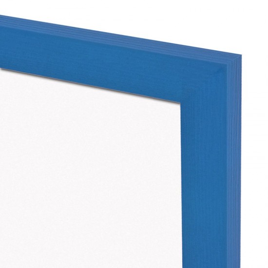 Magnetická tabuľa v drevenom ráme - modrá WOOD (60x40 cm)