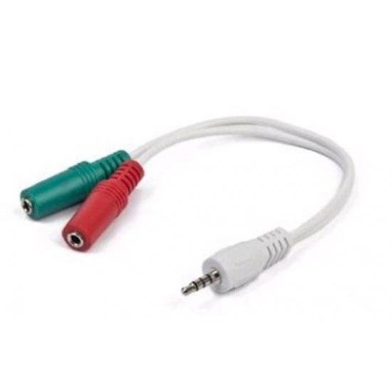 Cable audio Gembird Adapter Jack 3,5mm (4 pin) na 2x3,5mm M/F, 20cm, audio